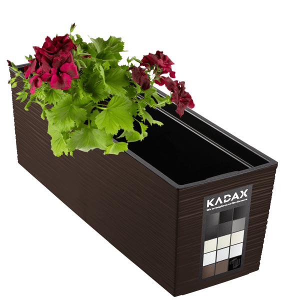 KADAX Urtepotte Balkonkasse med Indsats Blomsterstativ til Balustrade 19x56cm