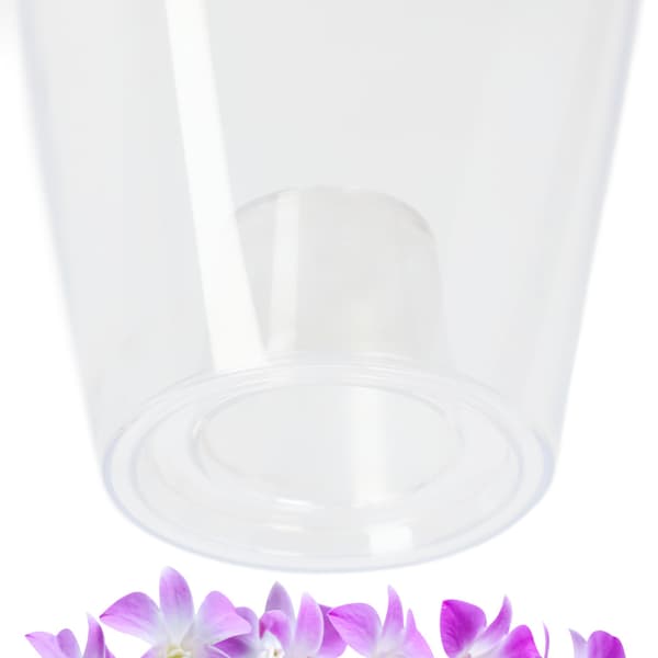 KADAX Urtepotteskjuler til Orkideer, Plastik Blomsterstativ, 9cm, Farveløs, Kadax