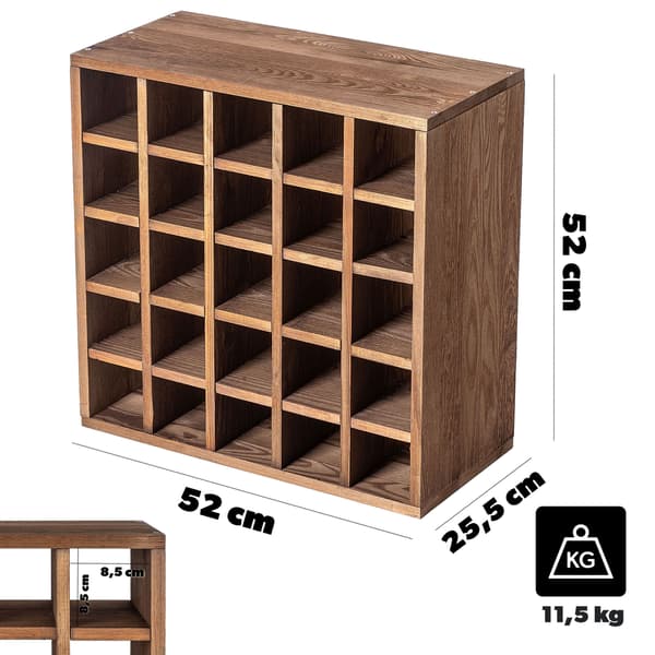 KADAX Vinställ Träställ 25 Flaskor Alkoholskåp Vardagsrum 52cm