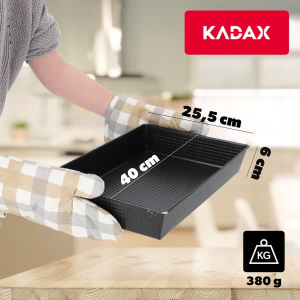 KADAX Rektangulär Bakplåt med Non-stick-beläggning 40x25x6