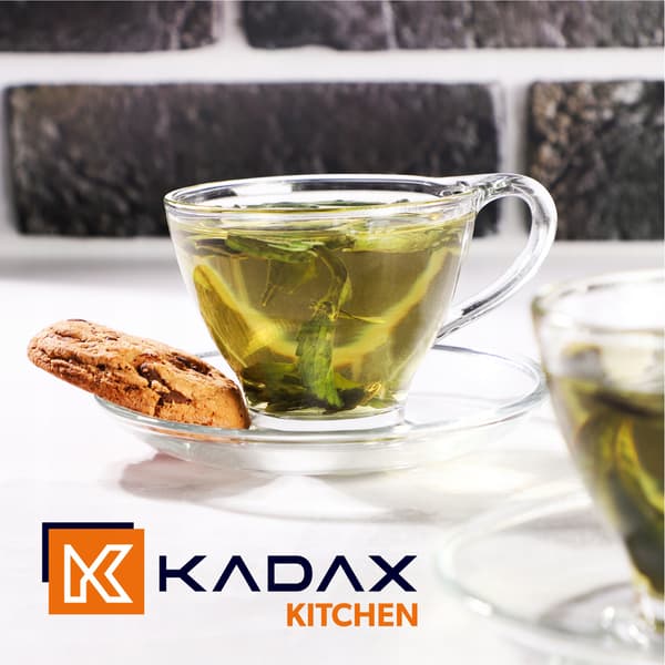 KADAX Kaffe- och tekoppset med fat 200 ml koppset 2 st