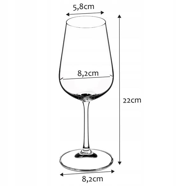 KADAX Vitvinsglas Set med 6 glas 360ml Snyggt