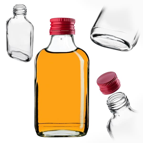 KADAX Pullo 100ml Punaisella korkilla 50kpl.