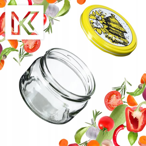 KADAX Denia säilykepurkit 250ml 50kpl 82mm + "Bees" kansi