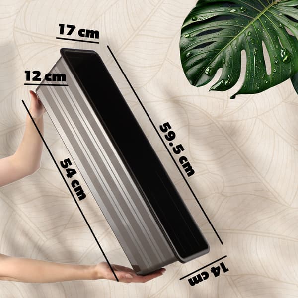 KADAX Balkonkasse 60 cm Urtepotte Urtepotte Balkon Brun