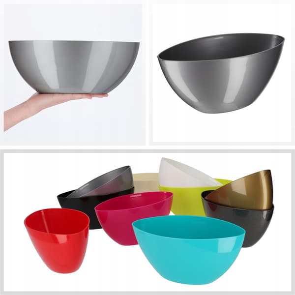 KADAX Urtepotte 30cm Oval Urtepottedæksel Plastik Sølv