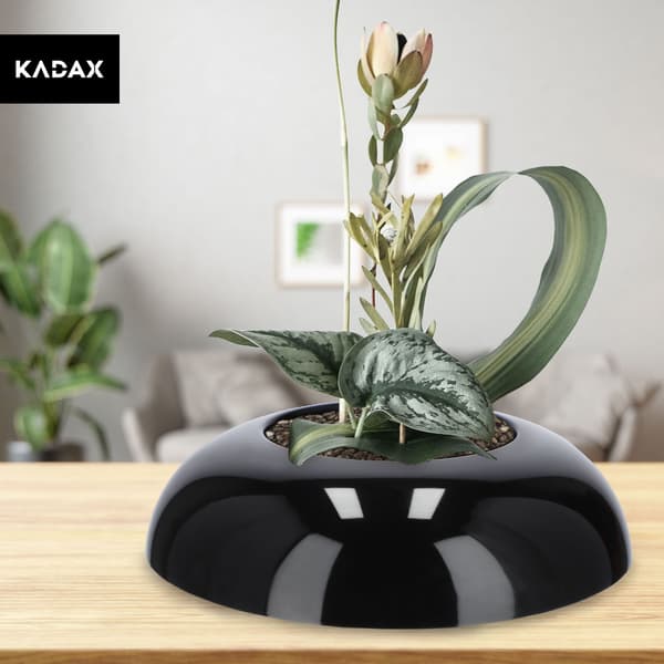KADAX Urtepotteskjuler til Compositions Compositions Dekorationsfod Ikebana Sort 9,5 cm