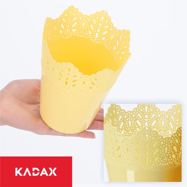 KADAX Blomkruka, Blomkruka, Lock, Hög, Plast, 12 cm, Gul