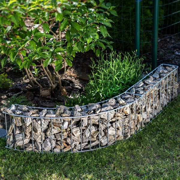 KADAX Gabion Pottenet Havekant Græsplænepanel 75 cm Stål