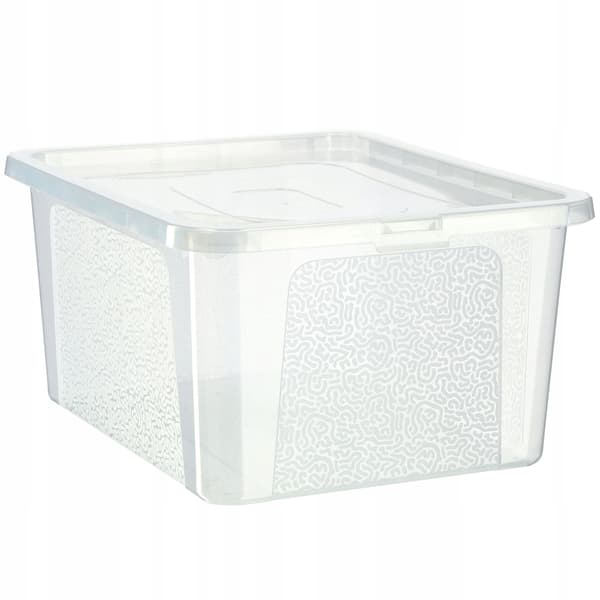KADAX 20L plastbehållare med lock transparent låsbar stor låda