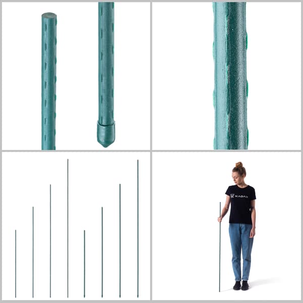 KADAX Växtstöd 120cm Tomatpåle Belagd 11mm 10st