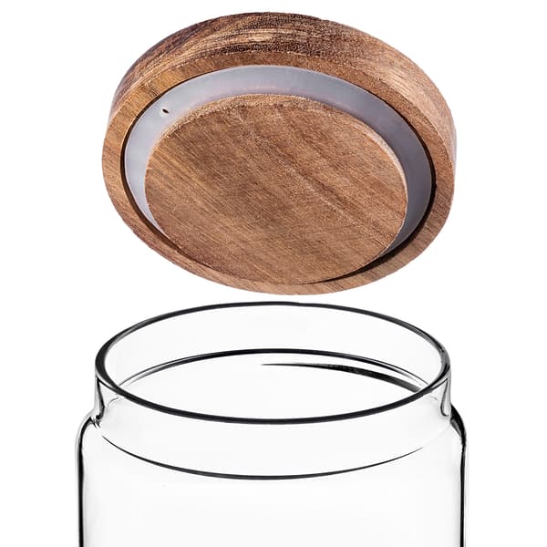 KADAX Glasbehållare för kryddor och örter med lock, burk 450ml