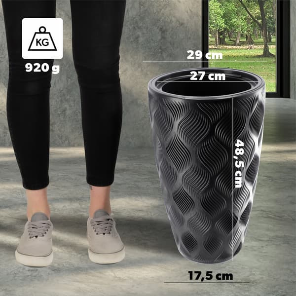 KADAX Blomkruka med insats 48 cm blomkruksskydd plast hög