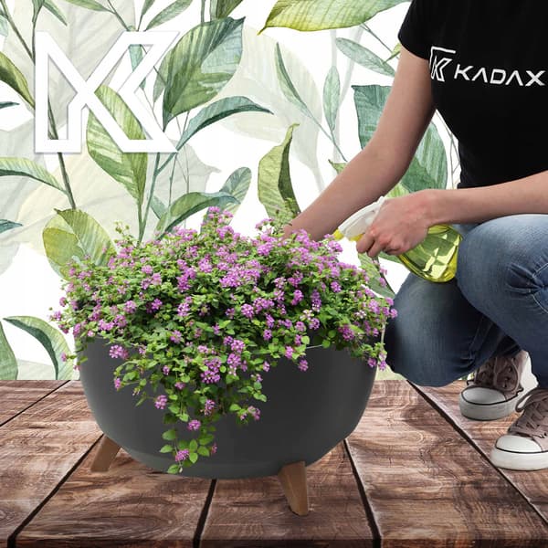 KADAX Urtepotte 47 cm Låg + Indsatsben Antracit