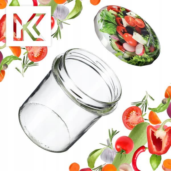 KADAX Avila muurauspurkit 350ml 10kpl 82mm + "Vegetable Mix" kannet