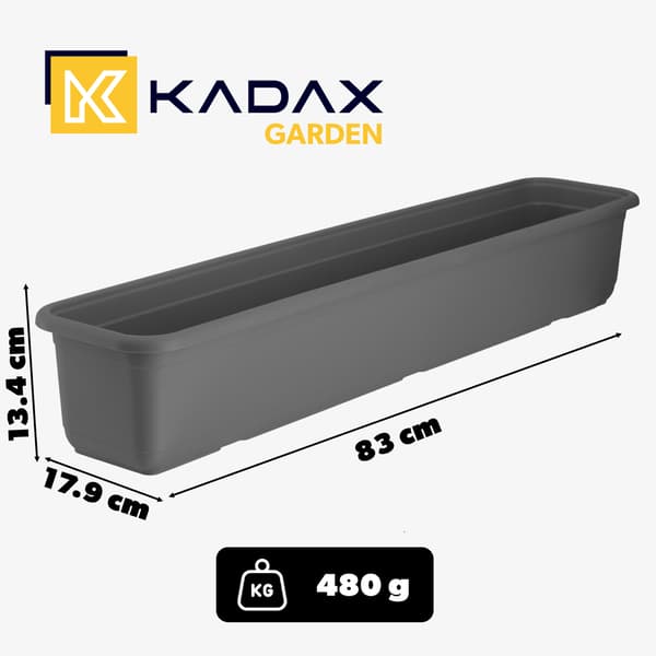 KADAX Balkongkruka 80 cm Blomkruka med avlång bas