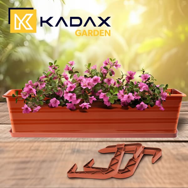 KADAX Balkonkasse 60 cm Urtepotte Urtepottestativ Håndtag Balkon