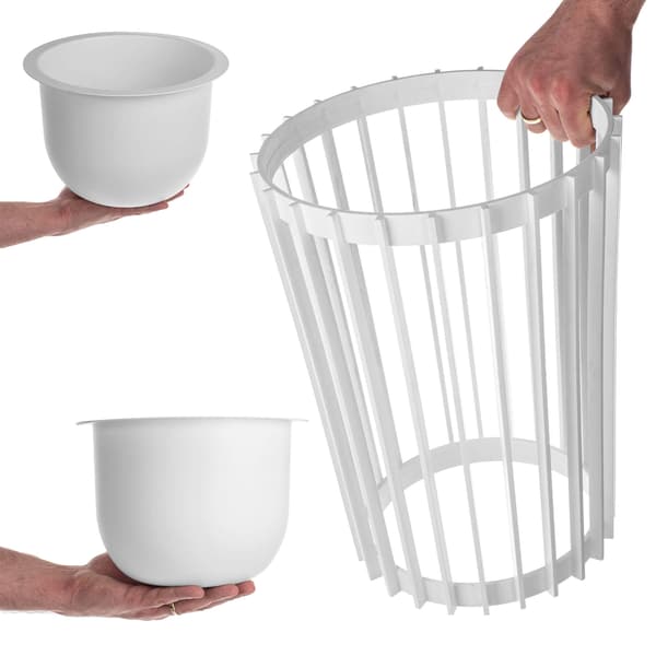 KADAX Loft kaksipuolinen kukkateline valkoinen 39,5 cm + 2 x sisustetta