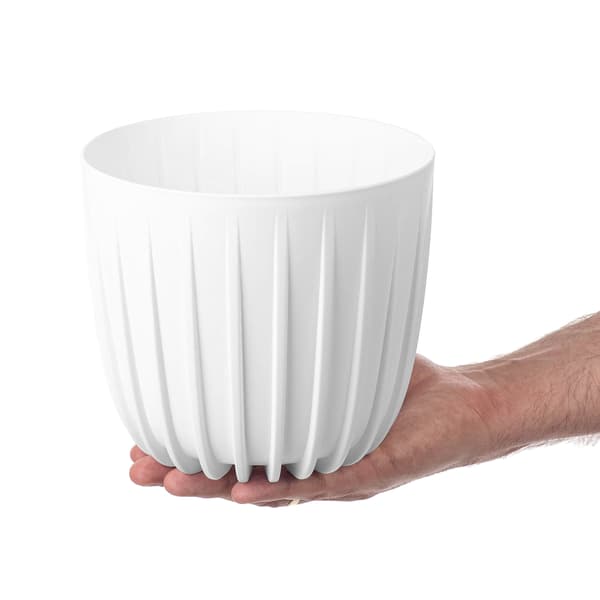 KADAX Blomkruka Blomkruksskydd 17,5 cm Runt Plast Blomställ Vit