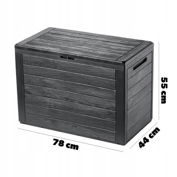 KADAX Haveboks Balkonboks 190L Til Have Balkon Terrasse Antracit
