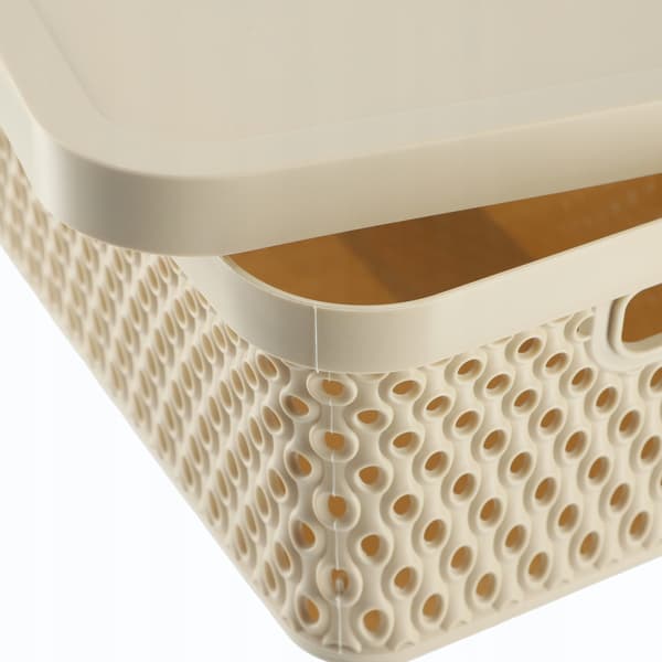 KADAX Korg med lock Förvaringslåda 4,5 l beige