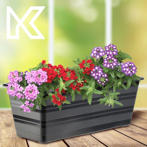 KADAX Balkonkasse 40 cm Urtepotte Urtepotte Balkon Antracit