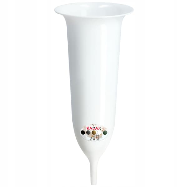 KADAX Vaseflaske til kirkegårdsgravsten 23 cm gravsten til blomster hvid