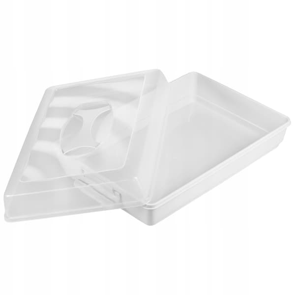 KADAX Rektangulär Plastbehållare för Kakor, Bakverk, Kakask, Stor