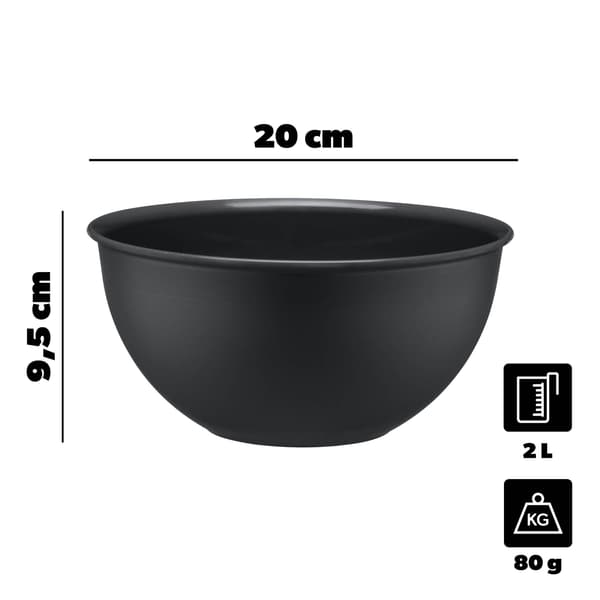 KADAX Plastskål 2L Fruktsalladsskål Liten Universal 20cm