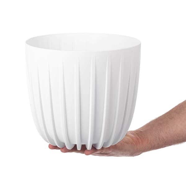 KADAX Blomkruka Blomkruksskydd 23,5 cm Runt Plast Blomställ Vit