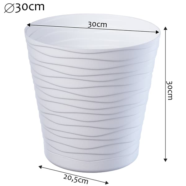 KADAX Urtepotte 30cm Plastik Urtepottedæksel med Stativ