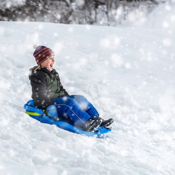 KADAX Bobslide med broms, plast, stor, med snöre
