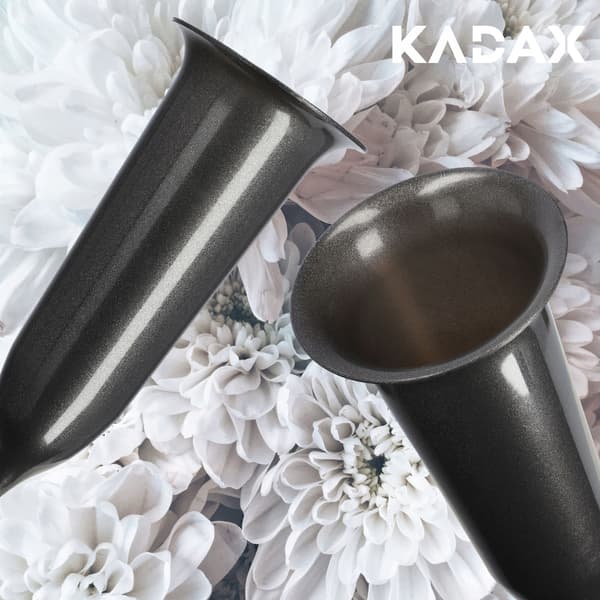 KADAX Vaseflaske til kirkegårdsgravsten 23 cm grafitgravsten til blomster