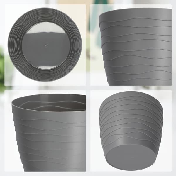KADAX Urtepotte, Urtepotte, Grå, Rund, 13 cm, Plast