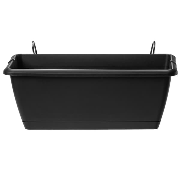 KADAX Balkonglåda 40 cm Blomkruka Blomkrukesställ Handtag Balkong