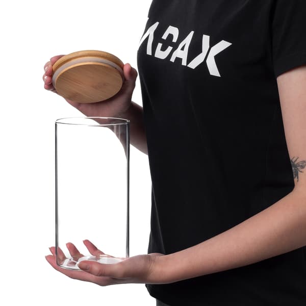 KADAX Matbehållare Pasta Glas Kryddburk med Lock 1,4L
