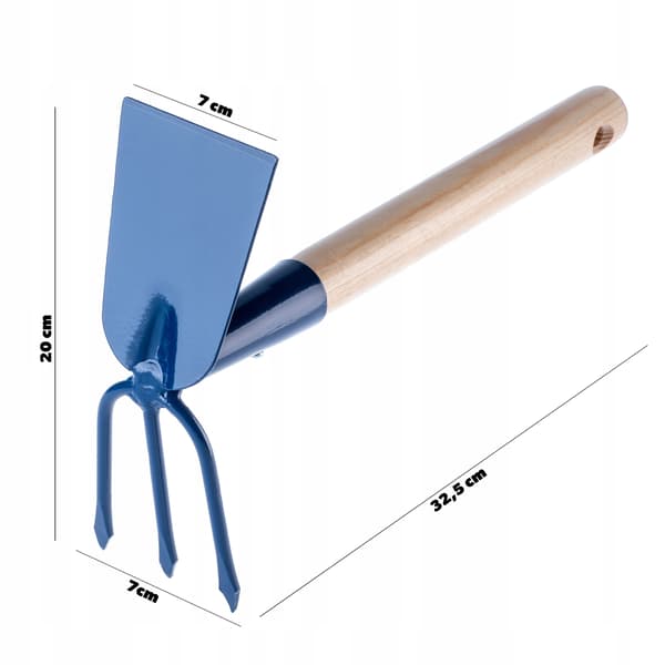 KADAX Trädgårdshacka för ogräsrensning med gaffel 7 cm liten 32 cm