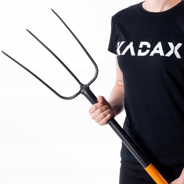 KADAX Havegaffel 3-grenet Metal Ergo Hø Kompostgaffel 132cm