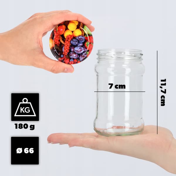 KADAX Seno purkit 315ml 10kpl 66mm + 'Fruit' kannet