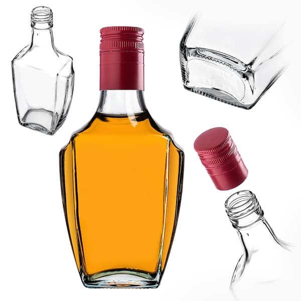 KADAX lasipullo tinktuuralle 250ml pitkällä punaisella korkilla 50kpl.