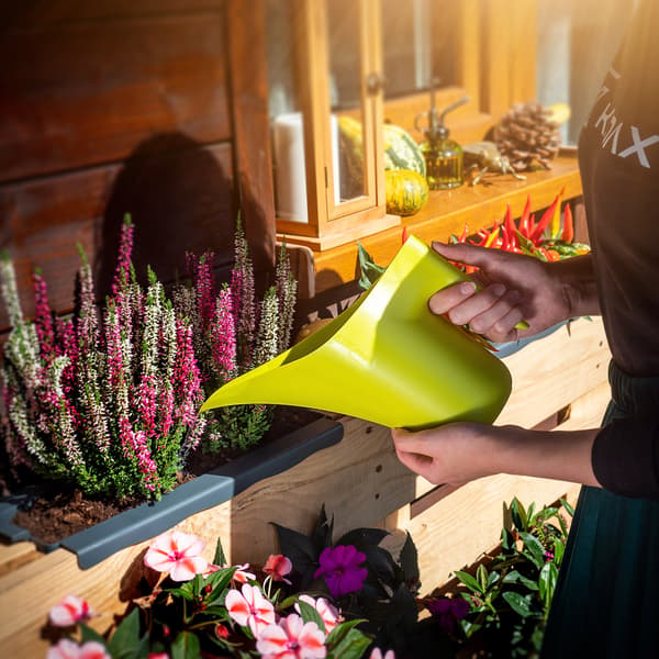 KADAX vandkande til havebrug til vanding af blomster og planter, lille plastik, 1,2 l