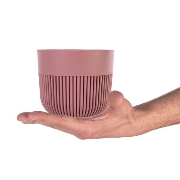 KADAX Blomkruka, Blomkruksskydd, 13 cm, Plast, Rund, Räfflad, Rosa