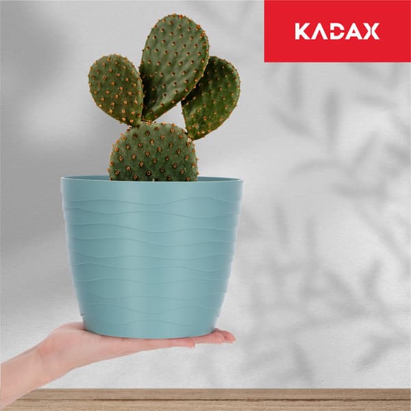 KADAX Urtepotte Låg Grøn Rund 17cm Plast