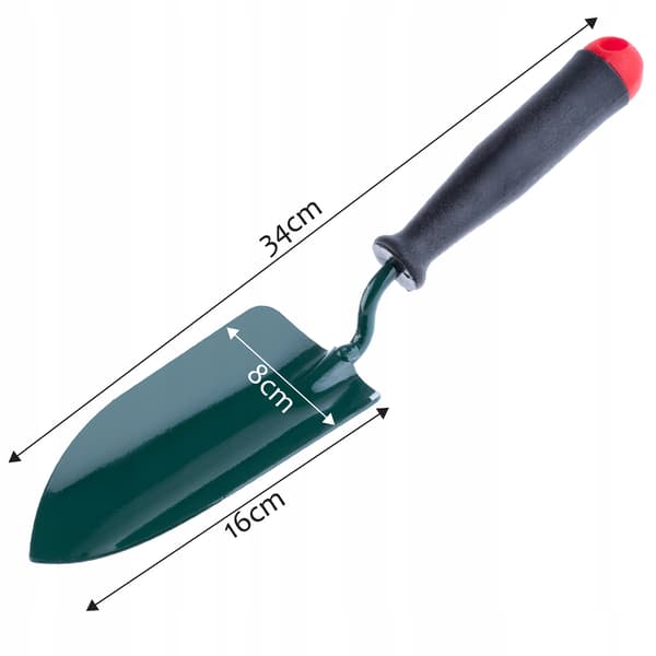 KADAX Bred Metal Haveskovl til Omplantning Solid 34cm