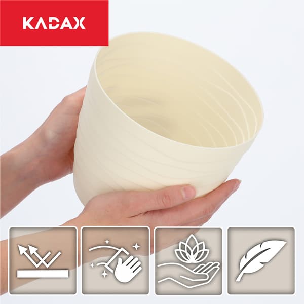 KADAX Urtepotte Urtepottedæksel Creme Rund 17cm Plast