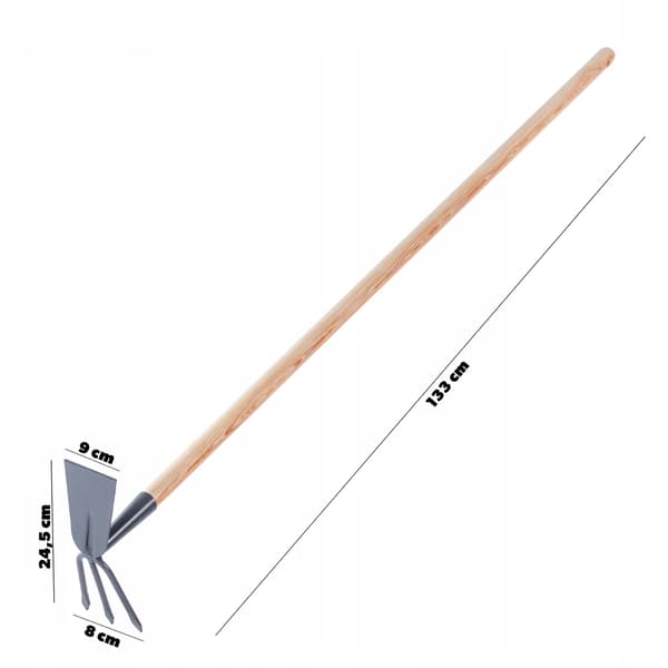 KADAX Havehakke Til Gravning Graver Med Gaffel 8cm Krog 133cm