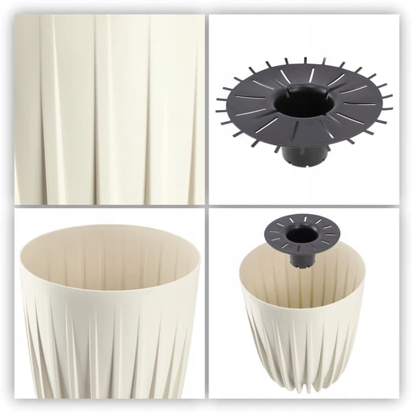 KADAX Urtepotte med Indsats 14,5x17cm Rund Plastindsats