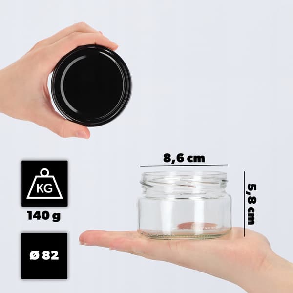 KADAX 50x säilöntäpurkki 250ml + kansi Fi82 hunajaa