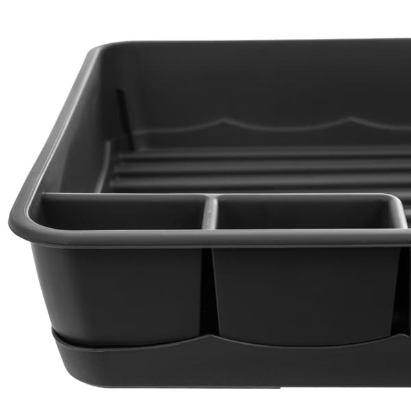 KADAX opvaskestativ, bestikstativ, stående, grå, 44,5 cm, stor