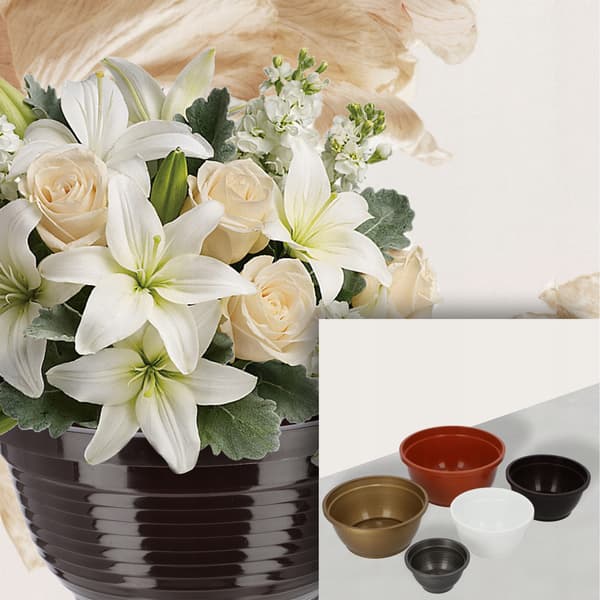 KADAX Kyrkogårdsskål Plast Gravsten Kyrkogårdsblomkruka Krysantemum 20 cm